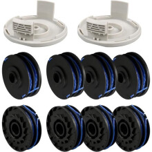 Replacement trimmer line spool for RAC123 brushcutter, compatible with Ryobi RLT4027, RLT4125, RLT5027, RLT5127 (8 spools + 2