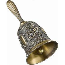 2024 Bell, Bell, Restaurant Serving Bell, Table Bell Classic Bell For School, Reception Dinner, Hotel Service, Bronze, 5.5 X
