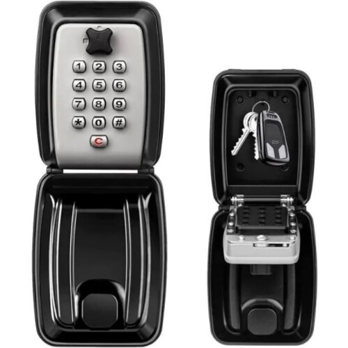 Wall-mounted key box - Secure - Black - Waterproof - Rustproof - 12 Digits