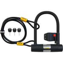 SIGTUNA Bicycle Lock - Yellow - 1.2m Cable - 16mm - 3 Security Keys