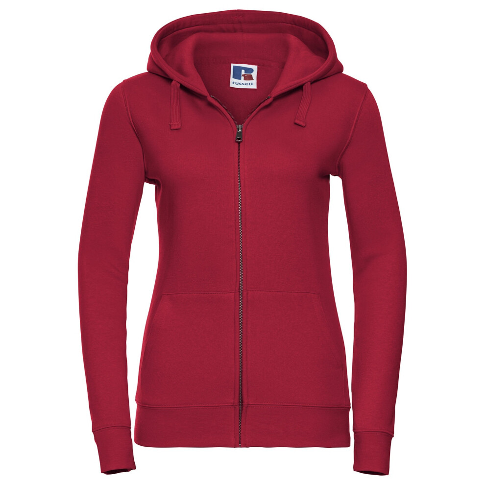 Russell (M, Classic Red) Womens/Ladies Authentic Full Zip Hoodie