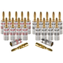 Banana plug, for 4 mm² screw-type cables, 6 mm² solder-type cables, pack of 20