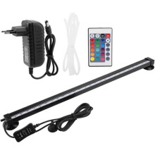 100-240V LED akváriové svetlo - farebné svetlo s diaľkovým ovládaním, ktoré mení farbu - podvodné bublinové svetlo - 46 cm -