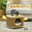 Elevated Design Wicker Cat House with Washable Cushion, Light Brown 8