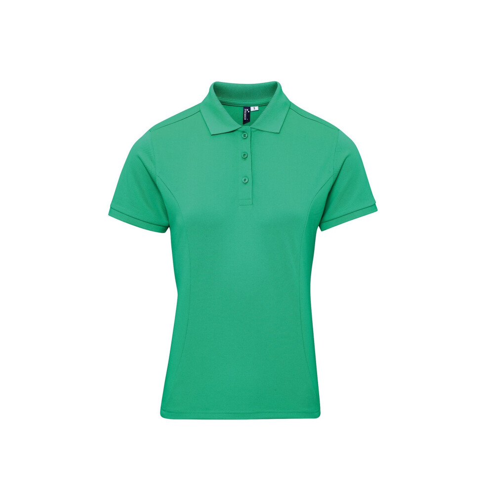 Premier (M, Kelly) Womens/Ladies Coolchecker Plus Piqu Polo With Coolplus