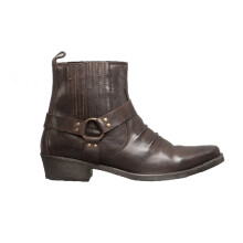 (6 UK, Dark Brown) US Brass Mens Eastwood Cowboy Ankle Boots