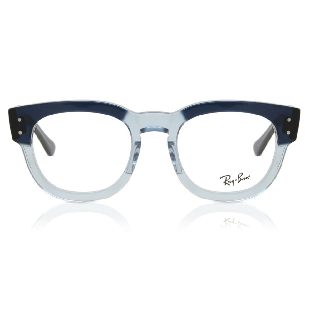 Ray - Ban Unisex Transparent Ray - Ban Rx0298v Mega Hawkeye 8324 Optical Frames Acetate Blue Squared Normal - Image 6