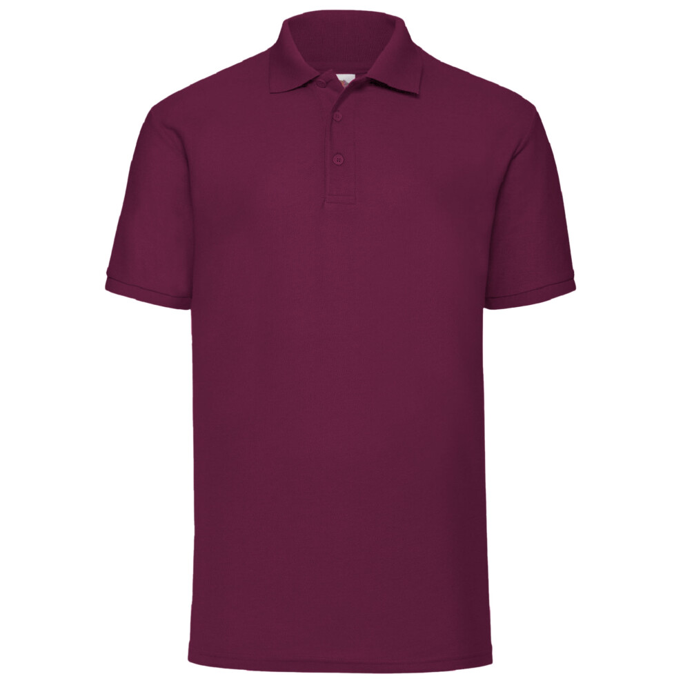 Fruit Of The Loom (2Xl, Burgundy) Mens 65/35 Pique Short Sleeve Polo Shirt