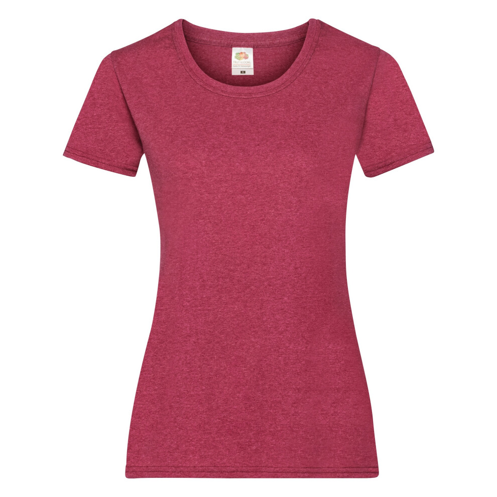 Fruit Of The Loom (Xl, Vintage Heather Red) Ladies/Womens Lady-Fit Valueweight Short Sleeve T-Shirt