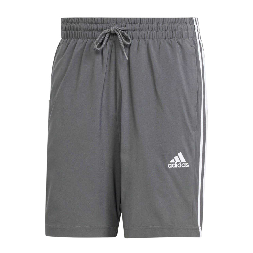 Adidas (Xxl, Darkonix/White) Mens 3 Stripes Shorts