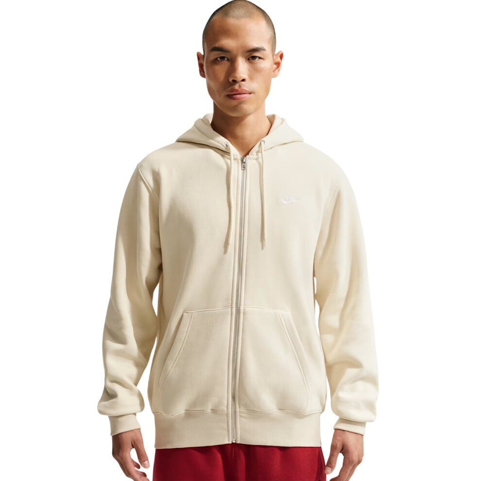 Nike (Xs, Light Khaki) Mens Sportswear Club Full Zip Hoodie