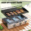 Outsunny Outsunny 3 Burner Grill Griddle, Tabletop Gas BBQ with Grease Cup, Black 4