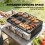 Outsunny Outsunny 3 Burner Grill Griddle, Tabletop Gas BBQ with Grease Cup, Black 5