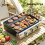 Outsunny Outsunny 3 Burner Grill Griddle, Tabletop Gas BBQ with Grease Cup, Black 8
