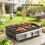 Outsunny Outsunny 3 Burner Grill Griddle, Tabletop Gas BBQ with Grease Cup, Black 9