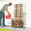 Outsunny Jardinera con Celosía Marrón 65 x 31 x 147 cm 6
