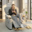 Homcom Sillón Reclinable Eléctrico Gris 96 x 90 x 105 cm 2