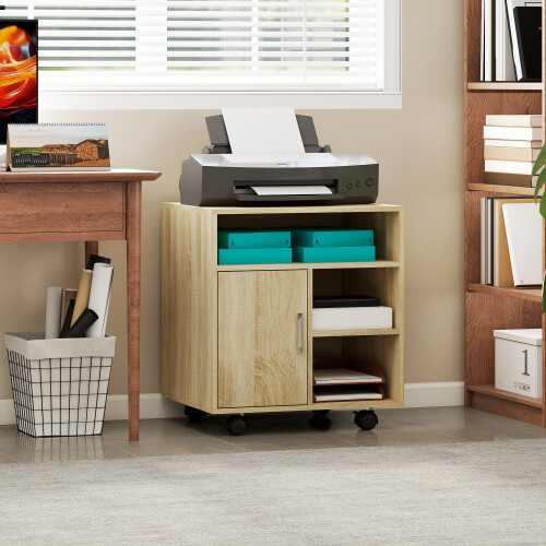 Homcom Soporte para Impresora Marrón 60 x 50 x 65.5cm 1