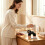 Cute Cat Toothbrush Holder Ceramic Bathroom Countertop Organizer black 6