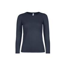 (XL, Navy) B&C Womens/Ladies #E150 Long Sleeve T-Shirt