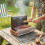 Outsunny Barbacoa de Carbón Negro 50.5 x 34 x 33 cm 6