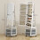 Homcom Armario Joyero Blanco 37 x 37 x 170 cm 6