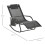 Outsunny Mecedora de Exterior Negro 150 x 62 x 88 cm 6