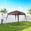 Outsunny Carpa Plegable Marrón 240 x 240 x 250 cm 3