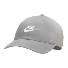 (L-XL, Grey/White) Nike Unisex Adult Heritage 86 Futura Washed Baseball Cap