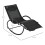 Outsunny Mecedora de Exterior Negro 155 x 61 x 88 cm 6