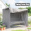 Outsunny Funda para Columpio Gris 177 x 114 x 152 cm 1