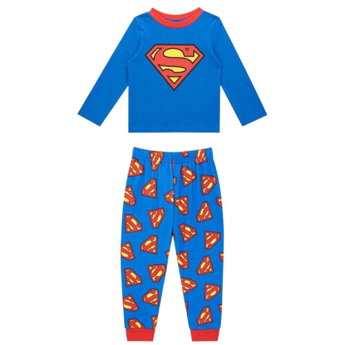 Superman Superman Boys Brushed Cotton Long Pyjama Set