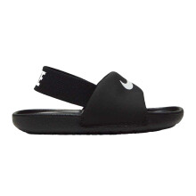 (3 UK Child, Black/White) Nike Toddler Kawa Swoosh Slides