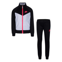 (5-6 Years, Black/White/Pink) Nike Girls NSW Tracksuit Set