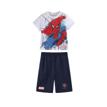 (2-3 Years, White) Spider-Man Boys T-Shirt & Shorts Set