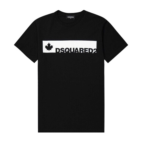 Dsquared2 (12 Years, Black/White) DSquared2 Boys Maple Leaf T-Shirt