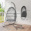 Outsunny Silla Colgante Gris 107 x 100 x 196 cm 8