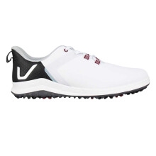 (12 UK, White/Black) Slazenger Mens V Series Spiked Golf Shoes