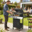 Outsunny Barbacoa de Ga Negro 109 x 50 x 109 cm 5