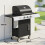 Outsunny Barbacoa de Ga Negro 109 x 50 x 109 cm 6