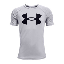 (9-10 Years, Grey/Black) Under Armour Boys Tech Big Logo Loose T-Shirt