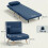 Homcom Sofá Cama Individual Azul 72 x 75 x 85 cm 6