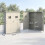 Outsunny Cobertizo de Madera Gris 127.5 x 50 x 164 cm 3