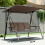 Outsunny Columpio de Jardín Marrón 222 x 131 x 175 cm 9