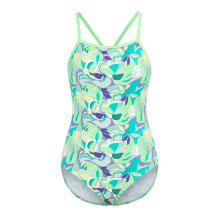 (16 UK, Green) Slazenger Girls Floral Tie Back One Piece Swimsuit
