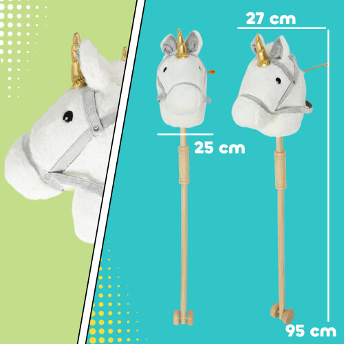 Caballo de Palo Blanco 95 x 25 x 27 cm 2