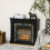 Homcom Chimenea Eléctrica Negro 80 x 21.6 x 67.8 cm 5