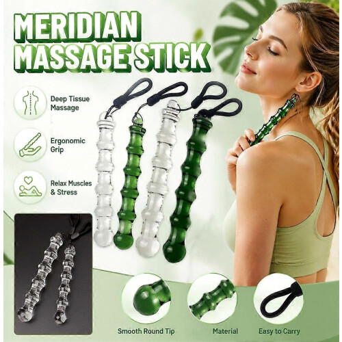 Glass Massage Wand, Temperature Resistant, Ergonomic Design, 16 cm, Smooth Rounded Handle for Home Spa Use 1
