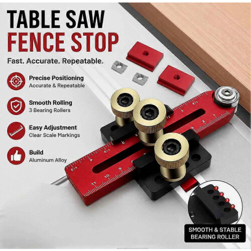 Thin Rip Jig Guide for Table Saws, Routers and Milling Machines, Precision Power Tool Accessory for Woodworking 1