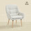 Homcom Butaca de Salón Beige 68 x 74 x 89 cm 3